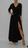 Midnight Cascade Maxi Dress