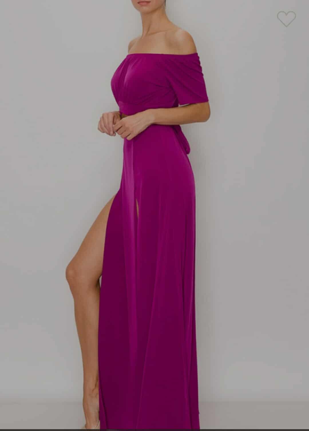 Magenta Sunset Maxi Dress