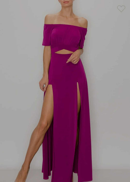 Magenta Sunset Maxi Dress