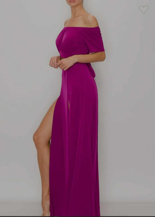 Magenta Sunset Maxi Dress