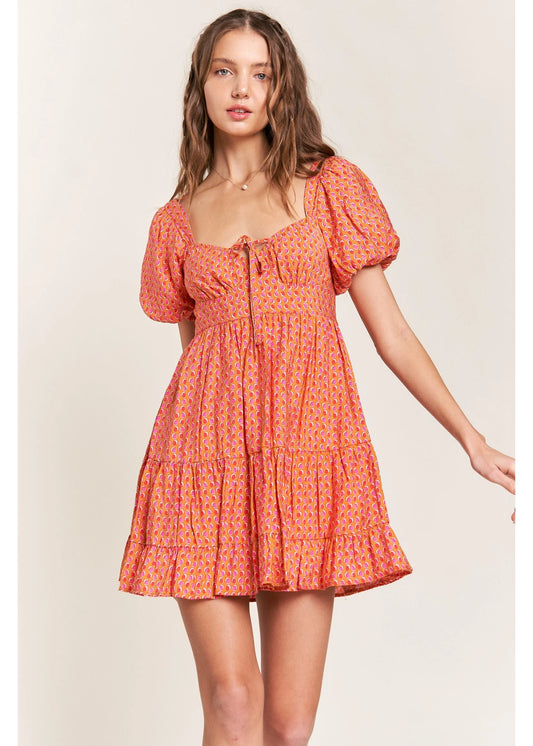 Sunset Dot Mini Dress