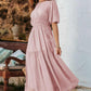Blush Smocked Midi Dress