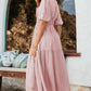 Blush Smocked Midi Dress