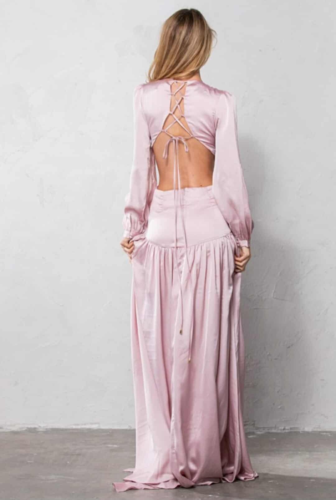 Pink Satin Grandeur Gown