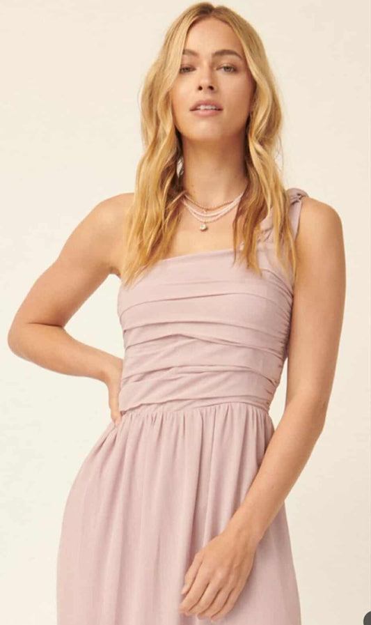 Dusty Rose Chiffon Dreams Maxi Dress