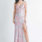 Enchanted Floral Lace Satin Dress