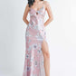 Enchanted Floral Lace Satin Dress