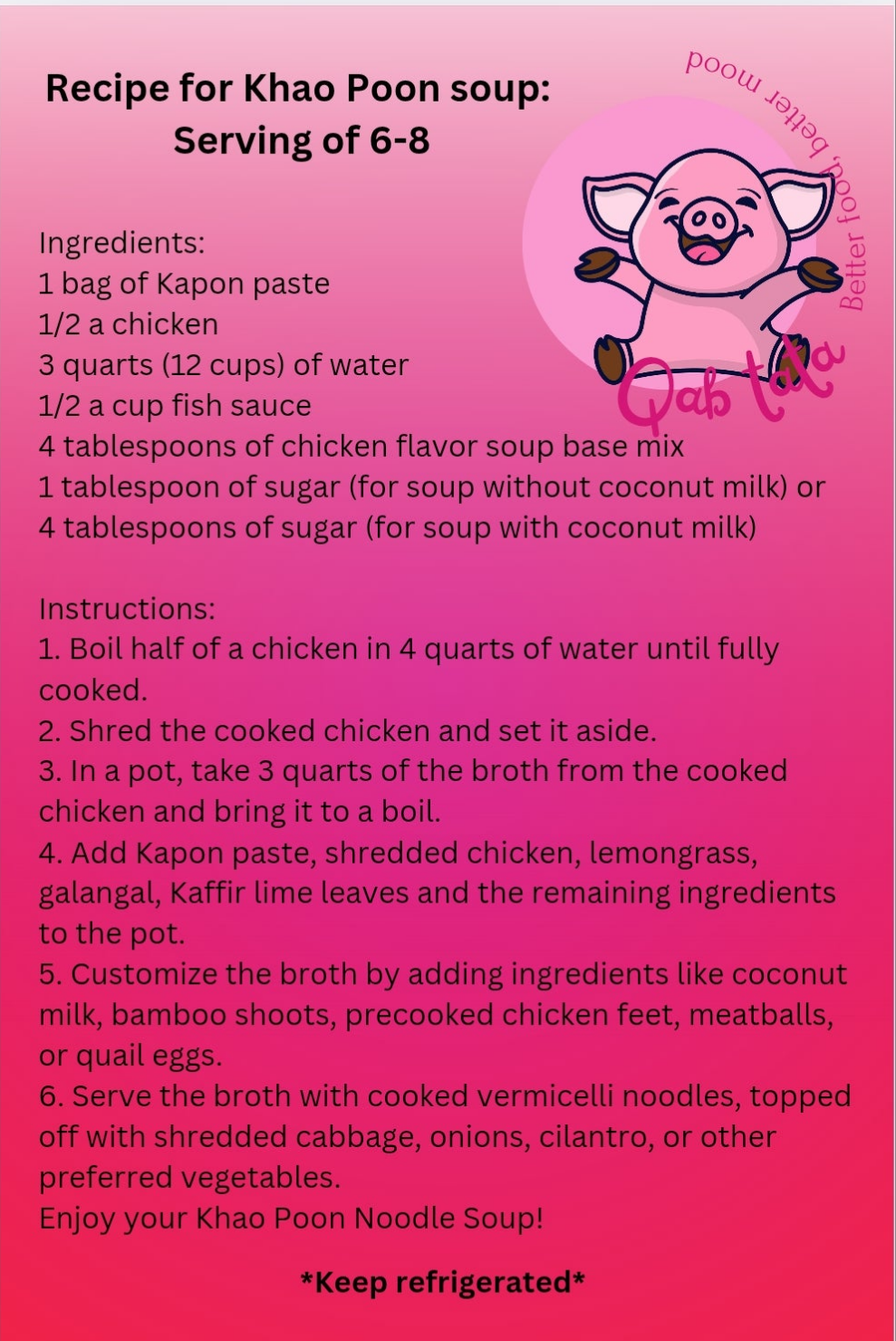 Khao Poon Noodle Soup