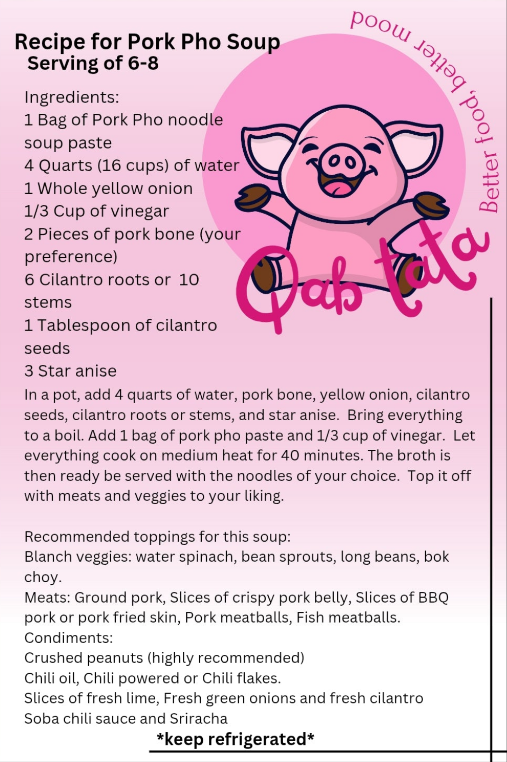 Pork Pho Noodle Soup