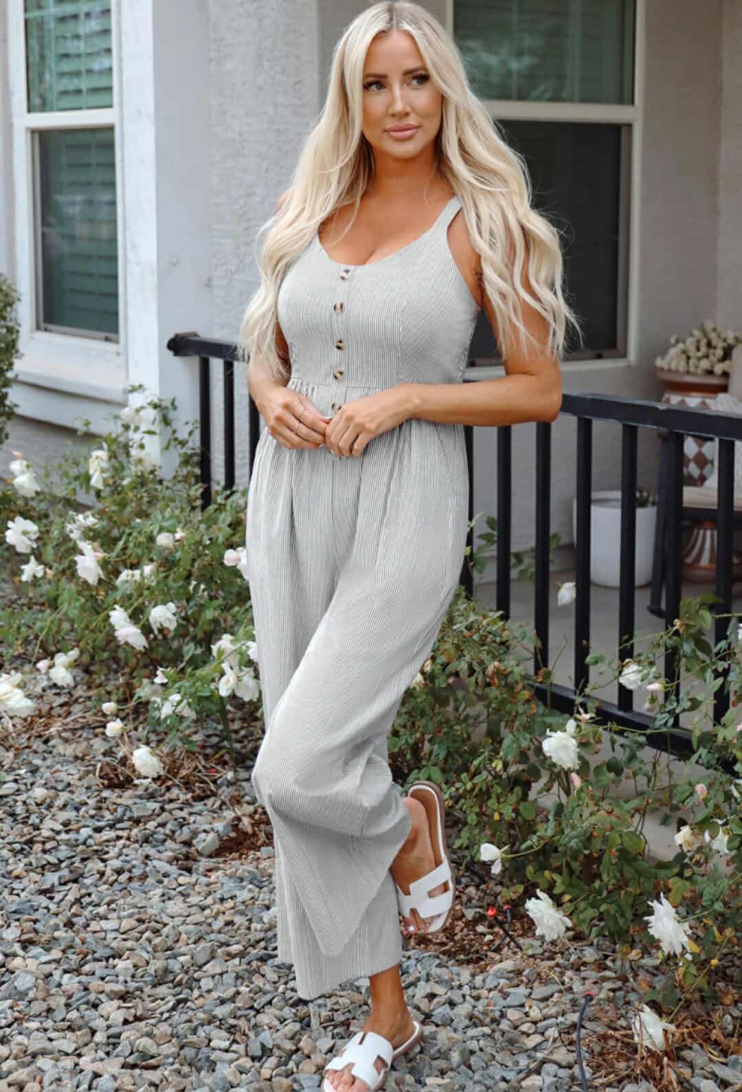 Striped Elegance Jumpsuit